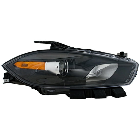 Headlight Compatible with DODGE DART 2013-2015 RH Assembly Halogen Black Interior - CAPA