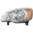 thumbnail image 1 of Headlight Compatible with DODGE GRAND CARAVAN 2011-2018/TOWN AND COUNTRY 2008-2016 LH Assembly Halogen Chrome Interior - CAPA, 1 of 5