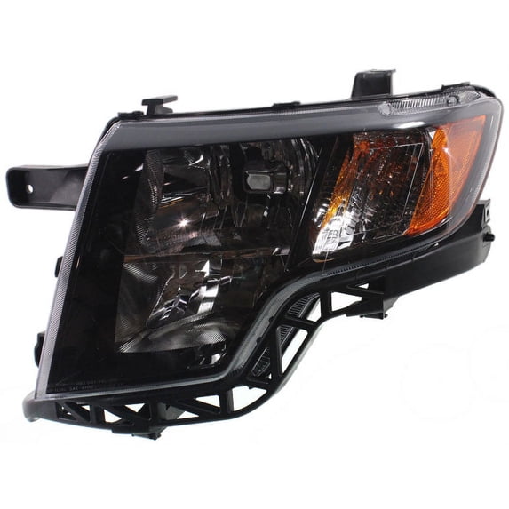 Headlight Compatible with FORD EDGE 09-10 LH Assembly Halogen w/Dark Bezel Sport Model