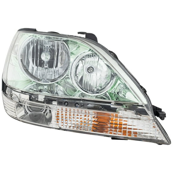 Headlight Compatible with LEXUS RX300 01-03 RH Assembly Halogen Chrome Interior