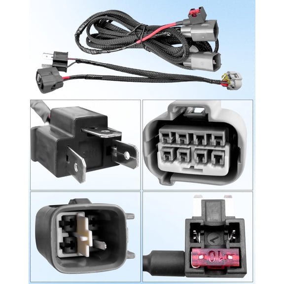 Headlight Conversion Wiring Harness Fit for Toyota Tundra 2014 2015 2016 2017 2018 2019, Headlight Conversion Kit with DRL Power Adapter Harness