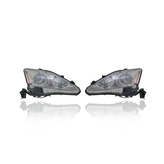 Headlight - Cooling Direct Fit/For 8113053400, 8117053400 09-10 Lexus IS250/350 - Halogen, Pair Left Driver + Right Passenger Set, NSF