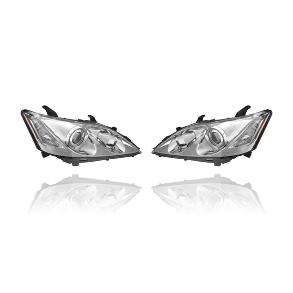 Headlight - DEPO Compatible/Replacement for '07-09 Lexus ES350 - Halogen - Pair, Left Driver + Right Passenger Set - 8113033670, 8117033670 - CAPA