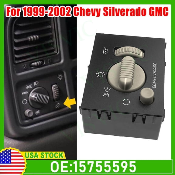 Headlight Dash Light Dimmer Switch Fit for 1999-2002 Chevy Silverado GMC Sierra