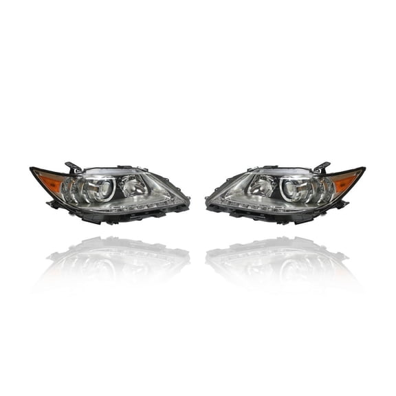 Headlight - Depo Fit/For 13-15 Lexus ES350 ES300H - Halogen - Pair, Left Driver + Right Passenger Set - CAPA - 8110533B30, 8110633B30