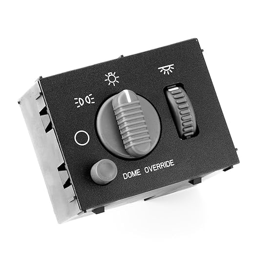 Headlight Dimmer Switch Compatible with 1999-2002 Chevy Silverado Avalanche Suburban & GMC Sierra Yukon - Instrument Panel Headlamp Dimmer Switch, Replace# 15755595, 15738843, D1534G, DS-968
