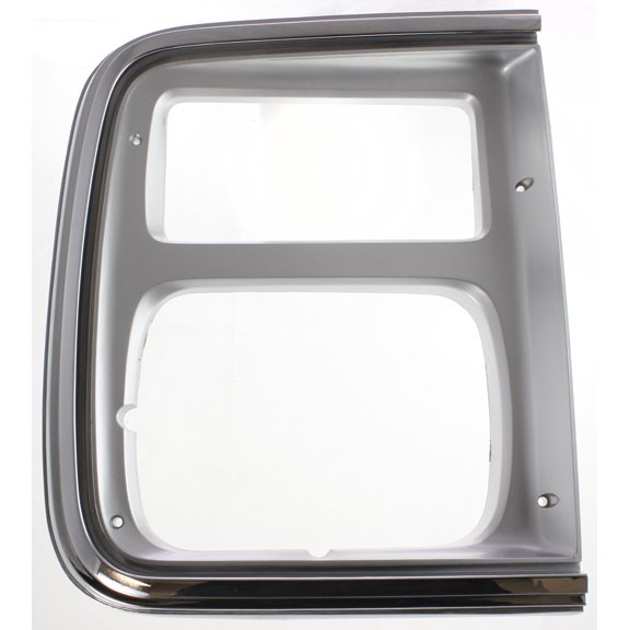 Headlight Door Compatible with CHEVROLET VAN FULL SIZE 1985-1991 LH With Single H/L With Trim Chrome