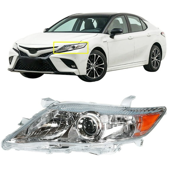 Headlight Driver Left Side Headlamp Fit for Toyota Camry 2010 2011