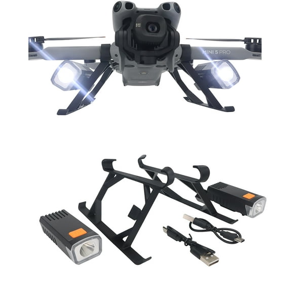 Headlight Drone Night Searchlight for DJI Mini 5 Pro, Night Fill Light with Height Increasing Mount Bracket Holder,Drone Search Light Accessories