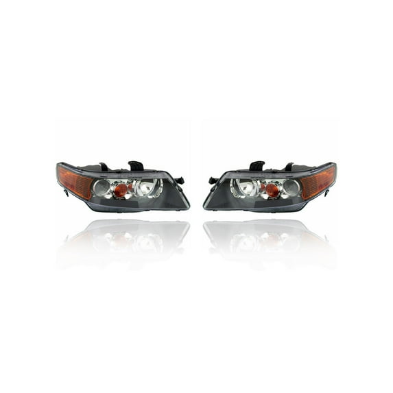 Headlight - Eagle Eye Compatible/Replacement for '04-05 Acura TSX - HID, Lens & Housing Only - Pair, Left Driver + Right Passenger Set - 33101SECA12, 33151SECA12