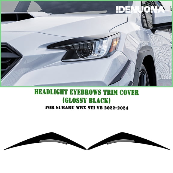 Headlight Eyebrow Trim Cover For Subaru WRX STI VB 2022-2025 Gloss Black