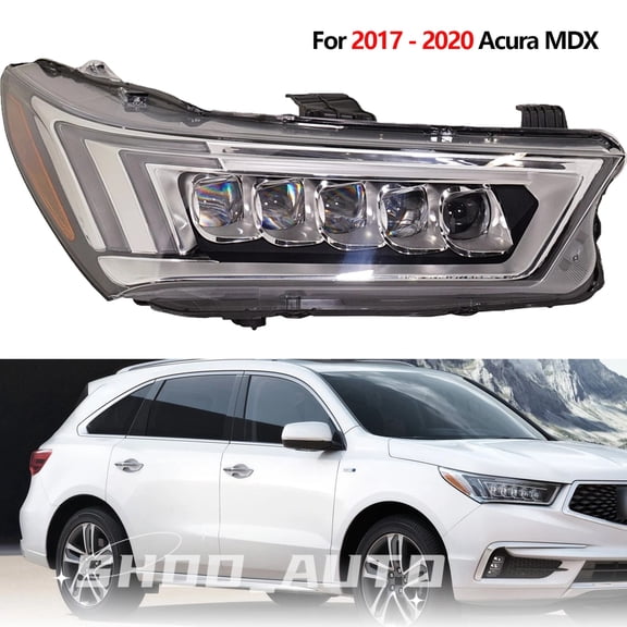 Headlight FULL LED Clear For 2017 2018 2019 2020 Acura MDX Left |Right Headlamp