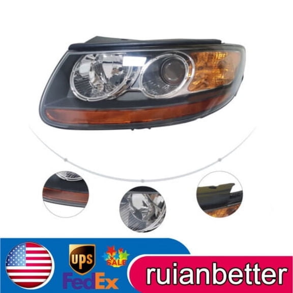 Headlight Factory Left Driver Side Headlamp For Hyundai Santa Fe 2007-2012