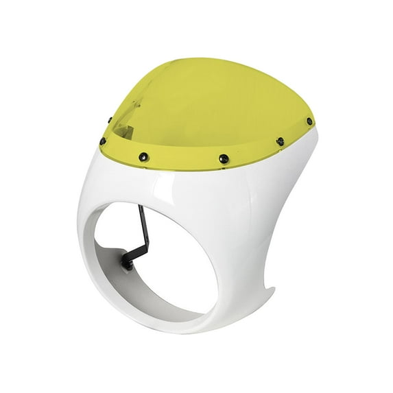 Headlight Fairing Screen Motorcycle Windscreen for Motorbike Cafe Racer White Yellow
