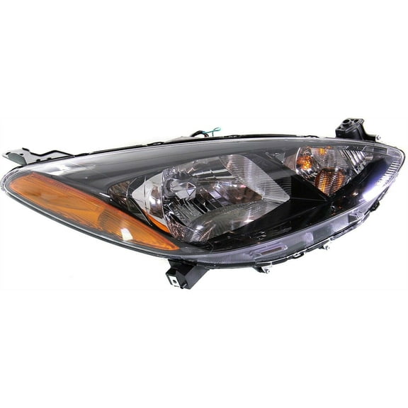 Headlight For 2011-2014 Mazda 2 Hatchback Right With Bulb and Wiring Harness