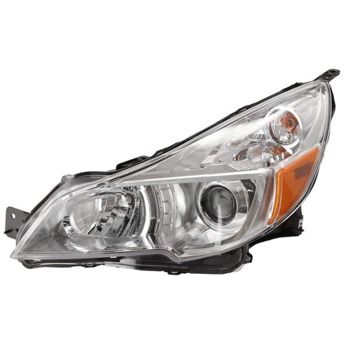 Headlight For 2013-2014 Subaru Outback Left Chrome Housing With Bulb
