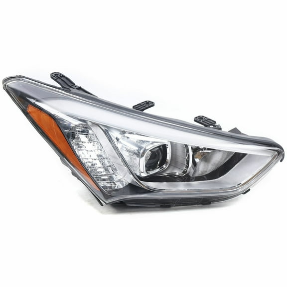 Headlight For 2013-2016 Hyundai Santa Fe Passenger Side Headlamp Assembly Headlight Assembly for 2013-2016 Hyundai Santa Fe Halogen Passenger Side Right Headlight Front Lamp