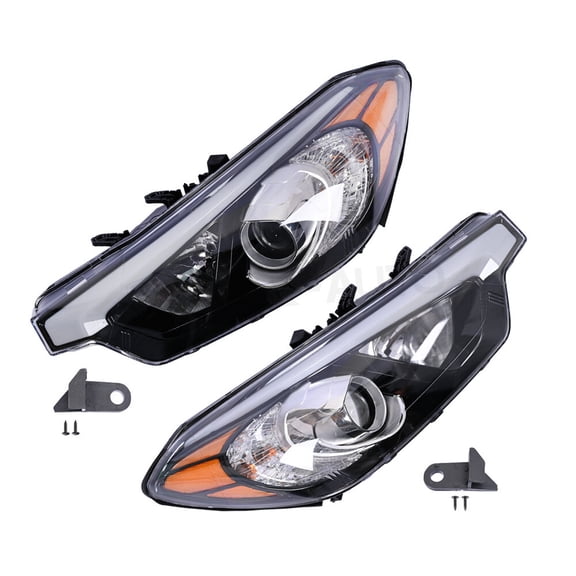 Headlight For 2014-2016 Kia Forte Forte5 LX EX Pair 2pc Halogen