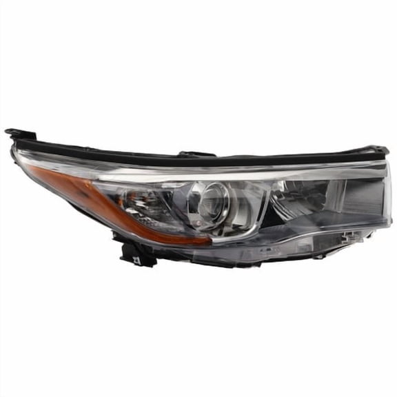 Headlight For 2014-2016 Toyota Highlander Right with Smoked Chrome Accent CAPA