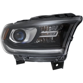 Headlight For 2014-2017 Dodge Durango Right Black Housing With Bulb
