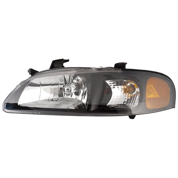 Headlight Front Lamp for 02-03 Nissan Sentra SE-R/Spec-V (Black) Driver Left
