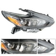 thumbnail image 1 of Headlight Halogen Black Housing Passenger Right Side Headlamp with LED DRL Fit for Nissan Altima 2016-2018, 1 of 7