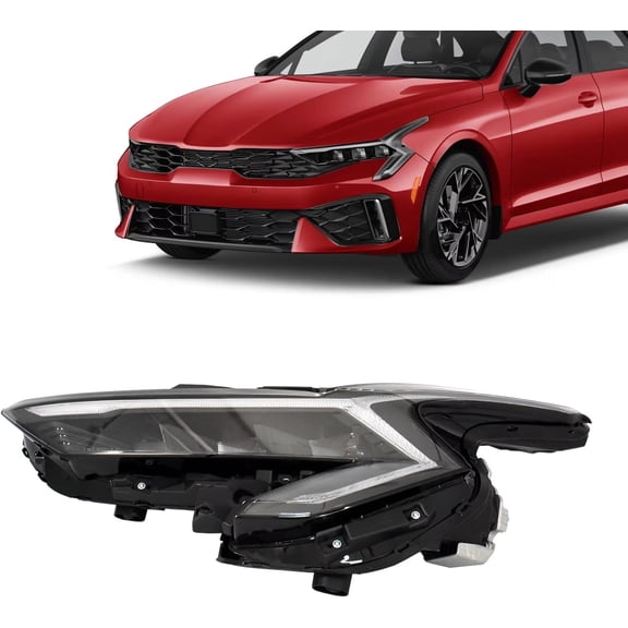 Headlight Headlamp Assembly Compatible with Kia K5 EX/GT/GT-Line/LXS 2025 2026 LH Left Driver Side 92101-L2550 92101L2550