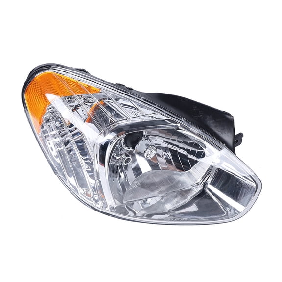 Headlight Headlamp Assembly for 2006 Hyundai Accent Front Halogen Head Lamps Clear Lens Replacement OE 921021E010 (Right Passenger Side)
