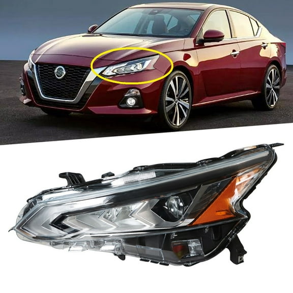 Headlight Headlamp Housing Assembly Front Left Driver Side Fit for Nissan Altima 2019 2020 2021 (without Bulb)