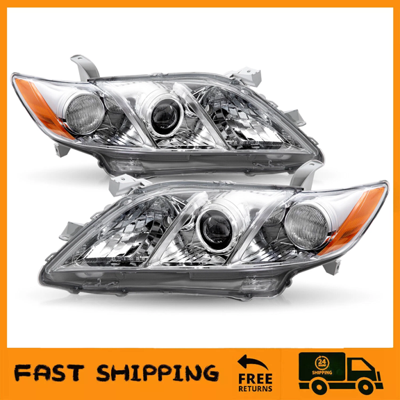 Headlight Headlamp Pair Driver Passenger Assembly Fit For 2007-2009 Toyota Camry