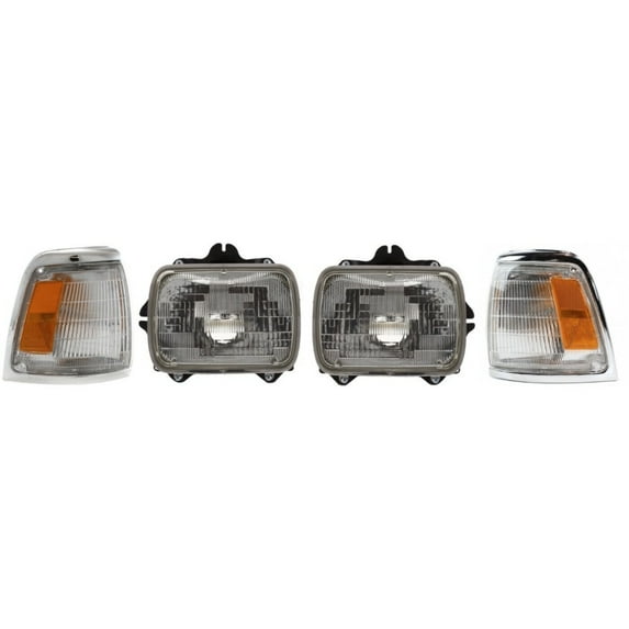Headlight Kit For 92-95 Pickup DLX 92-95 Pickup SR5 Left and Right 2WD 4pc Fits select: 1994 TOYOTA PICKUP 1/2 TON EXTRA LONG WHEELBASE DX, 1992 TOYOTA PICKUP 1/2 TON LONG WHEELBASE DLX