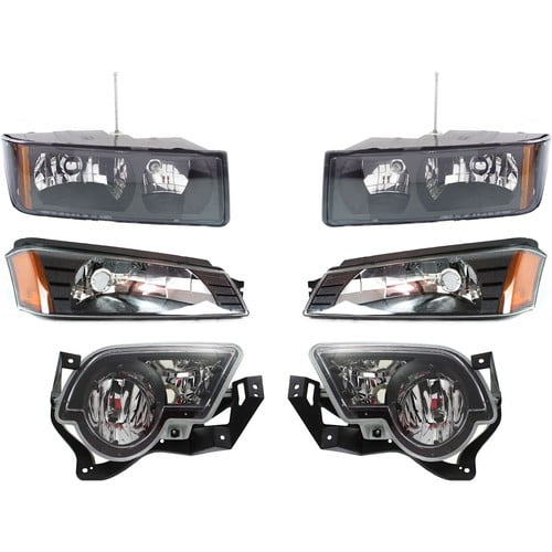 Headlight Kit For 02-06 Chevrolet Avalanche 1500 Avalanche 2500 With Fog Light