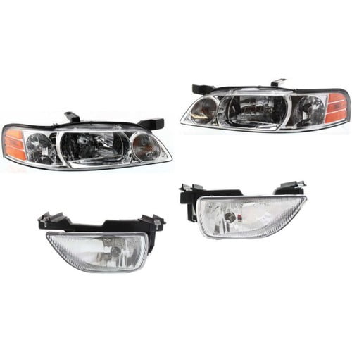 Headlight Kit For 2000-2001 Nissan Altima Left and Right 4Pc
