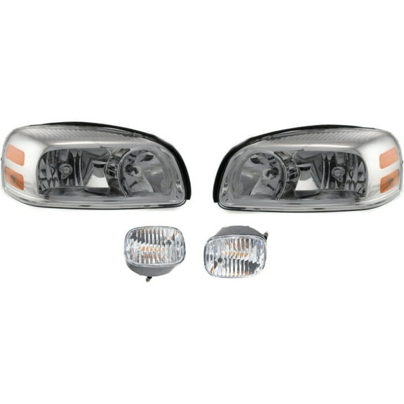 Headlight Kit For 2005-2009 Chevrolet Uplander Left and Right 4Pc