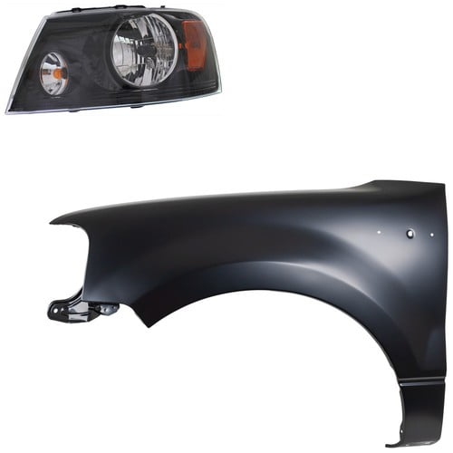 Headlight Kit For 2006-2008 Ford F-150 Driver Side Assembly Halogen with Fender