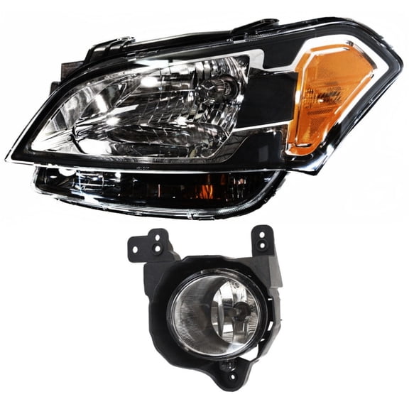 Headlight Kit For Kia 2010-2011 Soul Hatchback Driver Side Clear Lens Halogen
