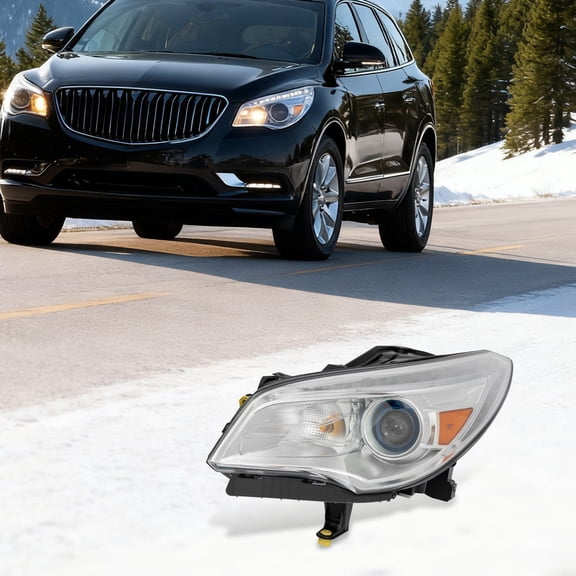 Headlight Lamp, Headlight For 2013-2017 Buick Enclave Base/Convenience NON-Leather /Premium Models, Driver Side HID/Xenon HeadlightWithout AFS, ONLY 6pins(Bulb Not Included)