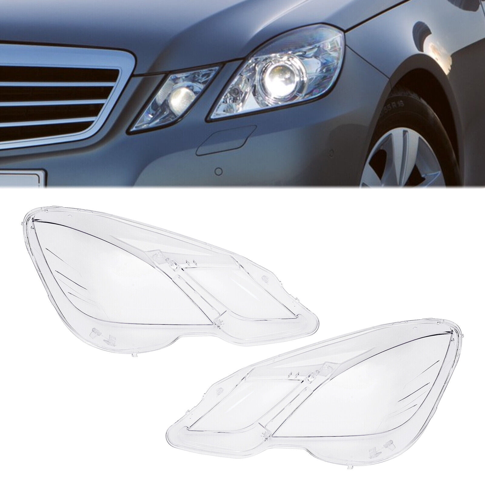 Cache Lave-glace Avant Droit Mercedes Classe E W212 2009-2013 - Noir à Repeindre