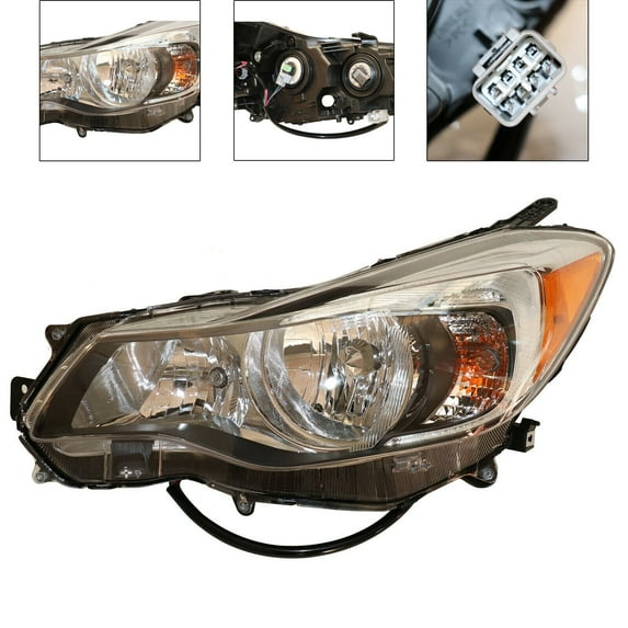 Headlight Left Driver Side for Subaru Impreza XV Crosstrek Sedan/Wagon 2014-2015 Direct Replacement