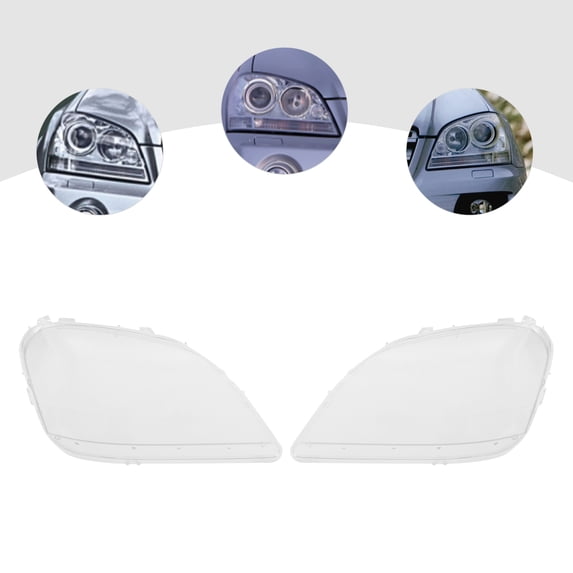 Headlight Lens Cover for 2006-2008 Lexus IS250 Halogen, Clear PC, 2-Pack Left and Right, Direct Replacement for Improved Safety and Aesthetics