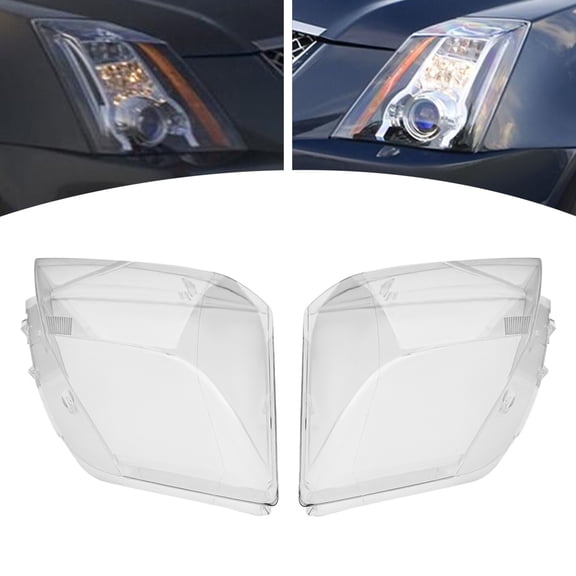Headlight Lens Covers Left & Right For 2008-2013 Cadillac CTS 3.0L 3.6L 6.2L