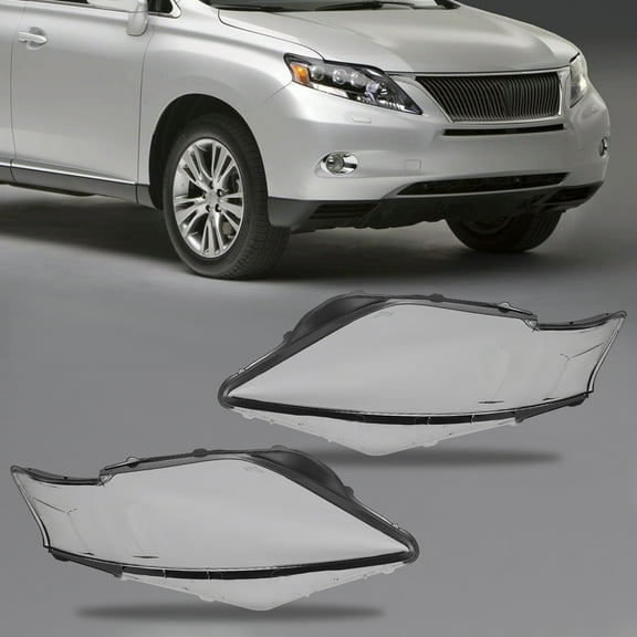 Headlight Lens Covers for 2009-2011 Lexus RX270/350/450h, Clear PC Headlight Covers, Direct Replacement for Right and Left Sides
