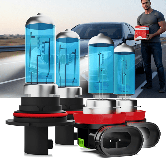 Headlight Light For Nissan Xterra 2004-2015,Direct Plug and Play,9007 High Low Beam,H11 Fog Light,Halogen Headlight Bulbs for Car OEM Replacement,Pack of 4