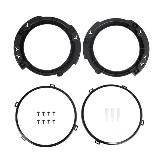 Headlight Mounting Bracket Ring Set - 7 Inch, Replacement for Wrangler 2007-2017, Set of 2