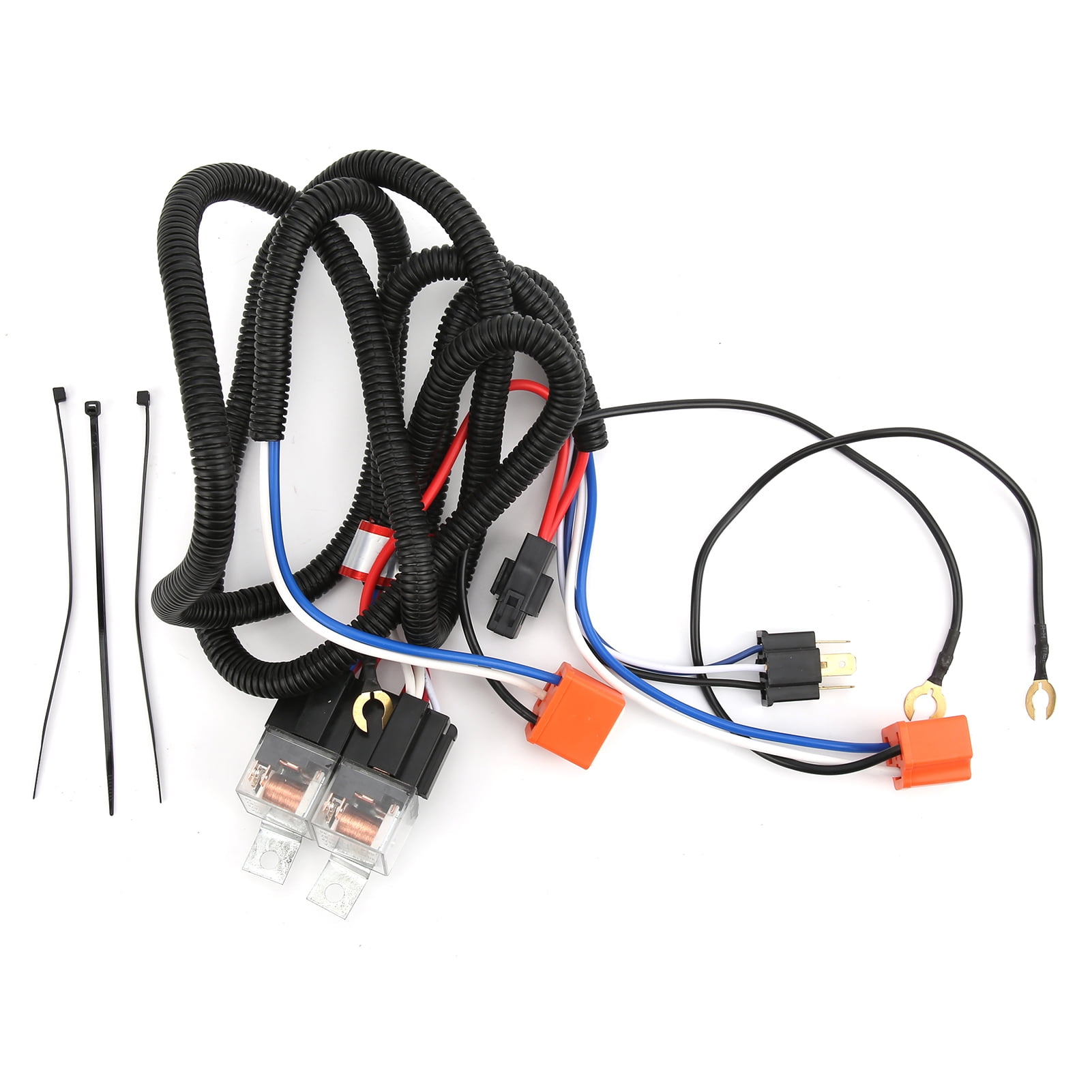 Headlight Relay Wiring Harness PE Waterproof Cord Kit Headlamp