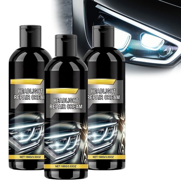 Headlight Repair Cream, 2025 New  Car Headlight Refurbish Agent,-100g for Brighter, Cars, Trucks, Motorcycles, RVs Clearer Headlights, Suitable