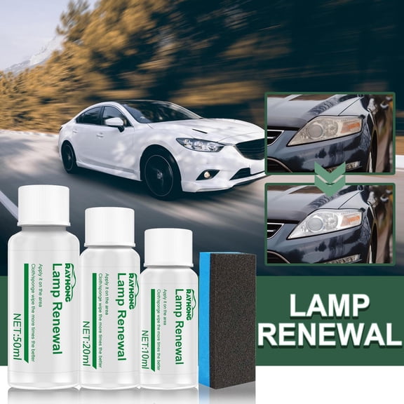 Headlight Restoration Fluid, Car Headlight Cleaner Scratch Remover, Automotive Lens Yellowing Oxidation Repair Polish, Restorer & Protector for Cars Trucks SUVs Plastic Headlights