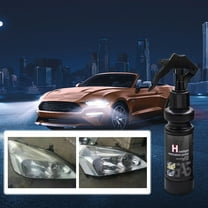 Headlight Restoration Kit, 120ml Crystal Coating Liquid, Yellowing Removal, No Polishing Needed, UV Protection, Improves Light Clarity, for Plastic Glass
