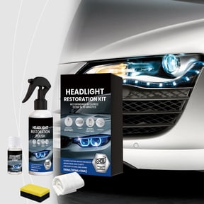 Headlight Restoration Kit - 190ml Professional Lens Repair & Polish Set with Protective Coating, UV Sealant for Oxidized Yellowed Headlights, DIY Auto Lens Cleaning & Brightness Enhancement Tool
