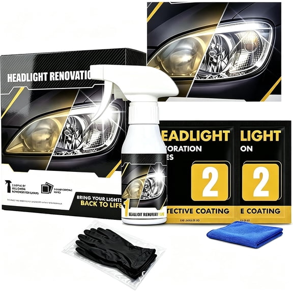 Headlight Restoration Kit,Head-Light Cleaner and Restorer kit,Ceramic Headlight Restoration Kits,Car Light Cleaner Headlight Kit